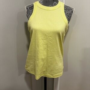 NWOT Loft Women's XL Sleeveless Striped Pullover Blouse/Tank Top Lime Green.